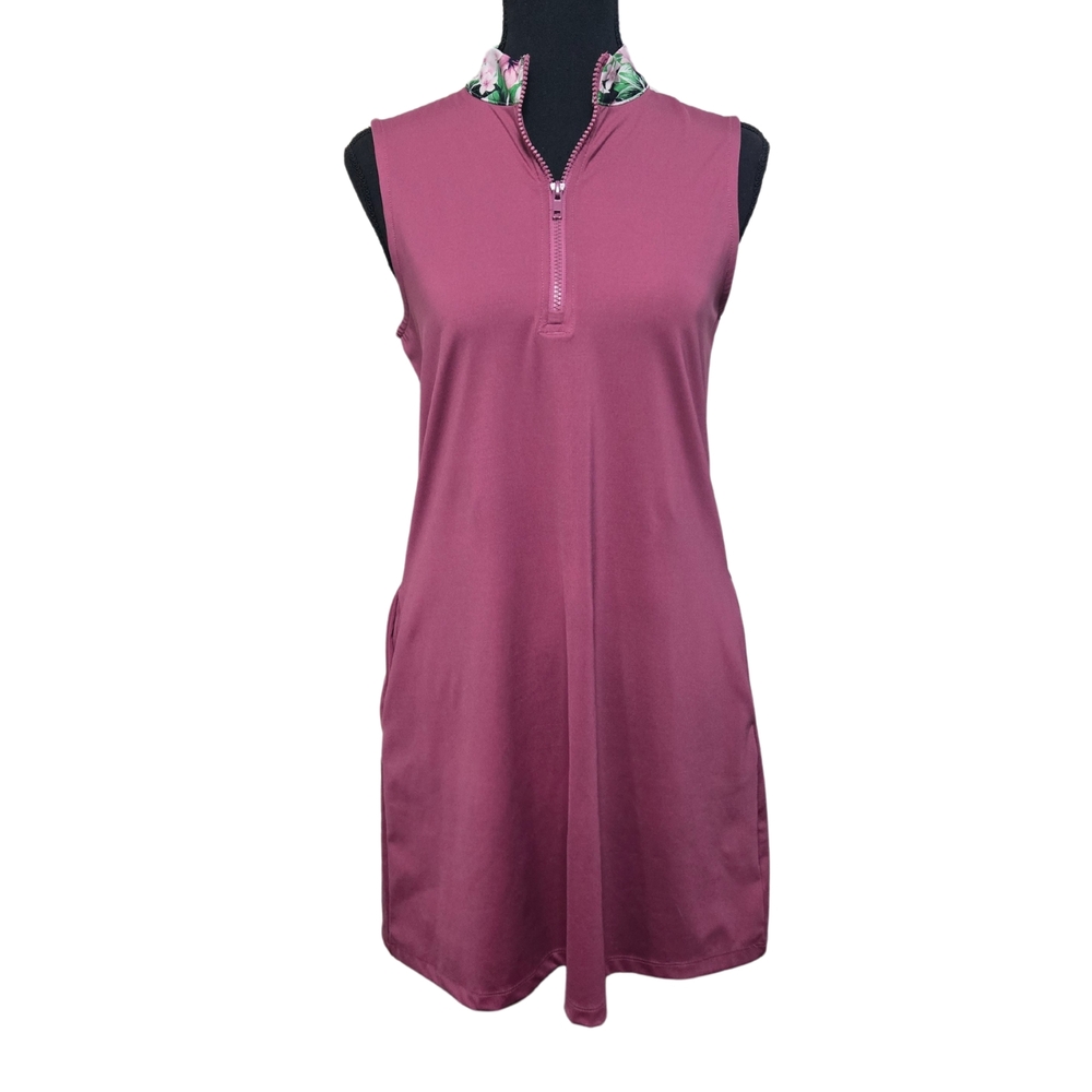 Tommy Bahama Golf Dress with Floral Detail On Collar Size Small